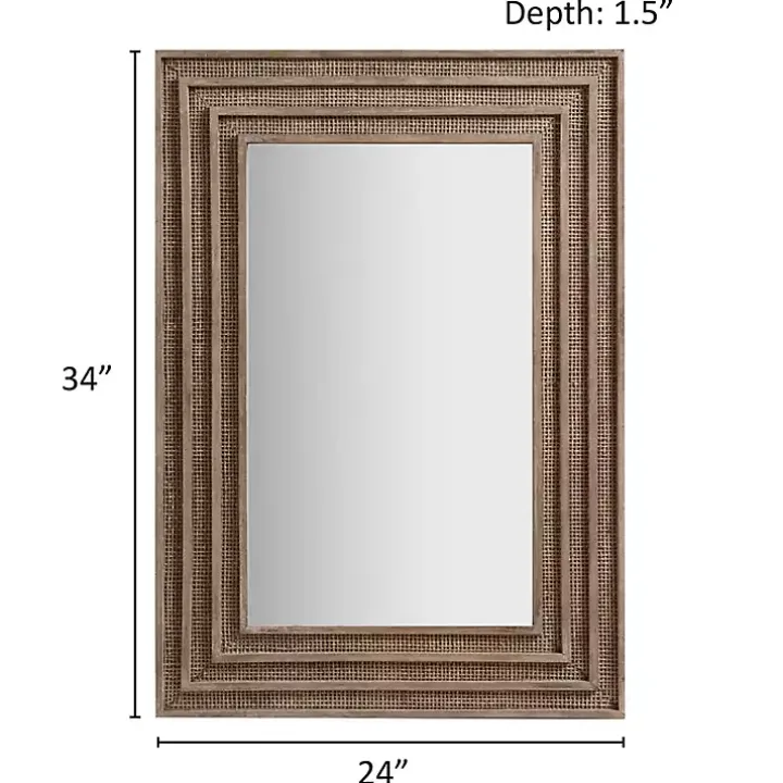 Martha Stewart Natural Naomi Wall Mirror