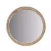 Martha Stewart Natural Round Rattan Wall Mirror