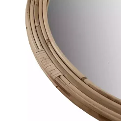Martha Stewart Natural Round Rattan Wall Mirror