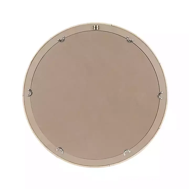 Martha Stewart Natural Round Rattan Wall Mirror