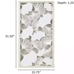 Martha Stewart Rice Paper Ginkgo Leaf Wall Plaque