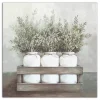 Mason Jar Greenery Canvas Art Print