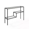 Matte Black Multi Level Console Table