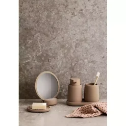 Matte Tan Modernity Ceramic Soap Dispenser