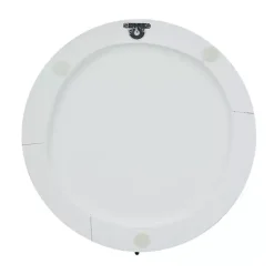 Matte White Ribbed Sunburst Wall Plates, Set of 3