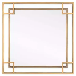 Mavis Bronze Open Square Frame Wall Mirror