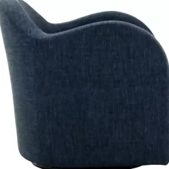 Max Navy Swivel Club Accent Chair