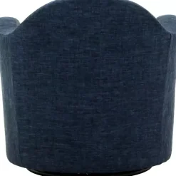 Max Navy Swivel Club Accent Chair