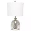 Mercury Hammered Glass White Shade Table Lamp