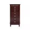 Merlot Wood 7-Drawer Joslyn Jewelry Armoire