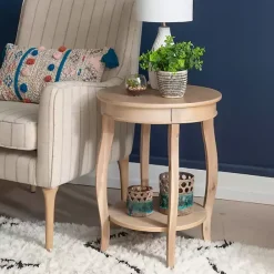 Merryweather Natural Wood Accent Table