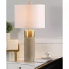 Metal and Concrete Cylindrical Table Lamp