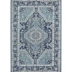 Midnight Blue Frieda Medallion Area Rug, 8x10