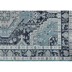 Midnight Blue Frieda Medallion Area Rug, 8x10