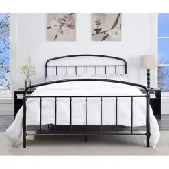 Midnight Vintage Arch Queen Bed Frame