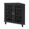 Mikie Black Corner Cabinet