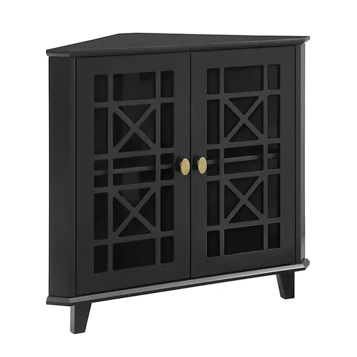 Mikie Black Corner Cabinet