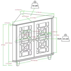 Mikie Black Corner Cabinet