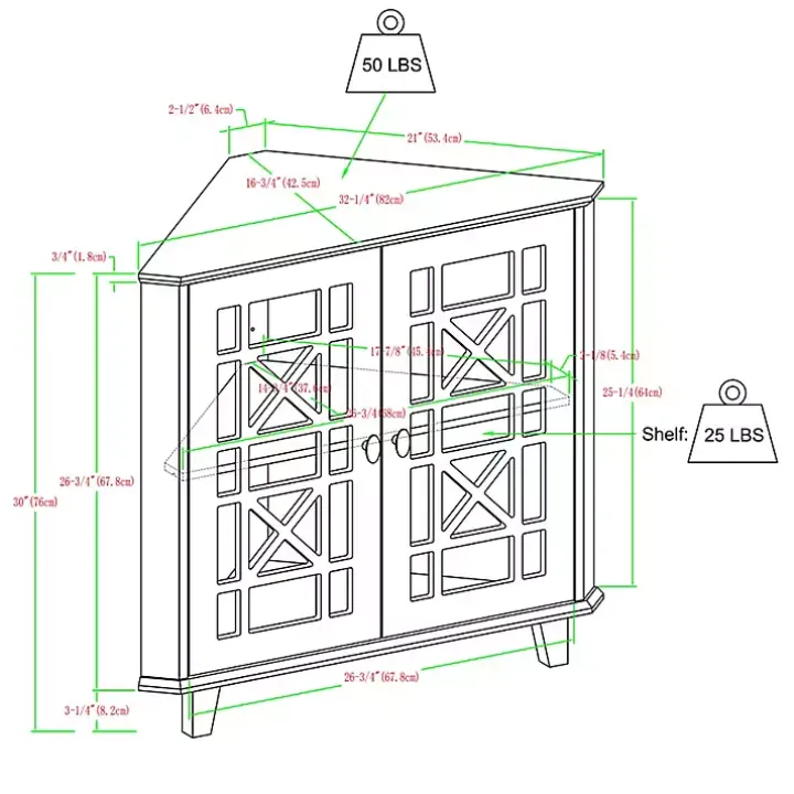 Mikie Black Corner Cabinet