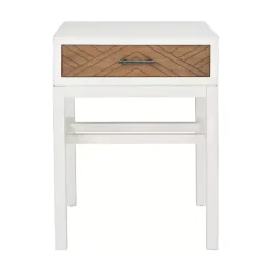 Milo Honey Herringbone Accent Table