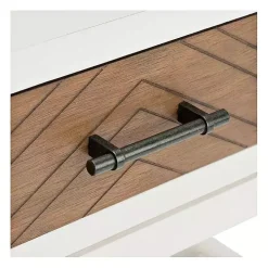 Milo Honey Herringbone Accent Table