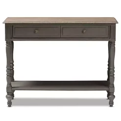Mindi Wood Rustic Farmhouse Console Table