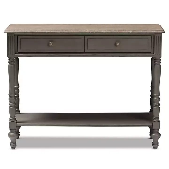 Mindi Wood Rustic Farmhouse Console Table