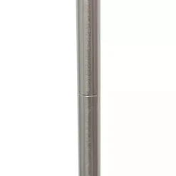 Minimal Brushed Nickel Stem Floor Lamp