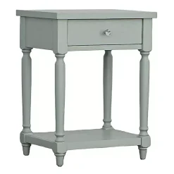 Mist Rectangle Accent Table with Charging Station