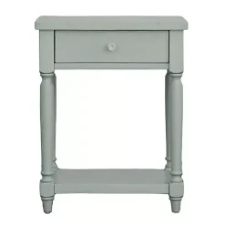 Mist Rectangle Accent Table with Charging Station