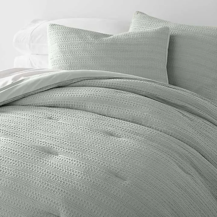 Mist Waffle Ultra-Soft 3-pc. Queen Comforter Set