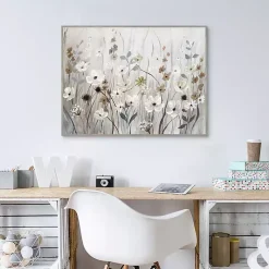 Misty Meadow Framed Canvas Art Print