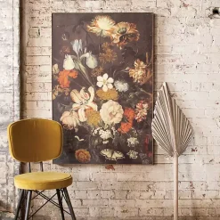 Moody Mixed Bouquet Canvas Art Print