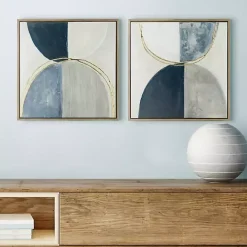Moon Phase Framed Canvas Art Print, Set of 2