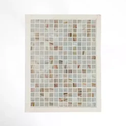 Mosaic Tile White Wood C-Table