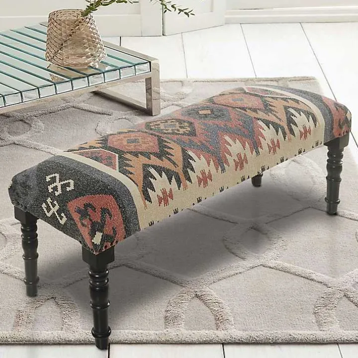 Multicolor Southwestern Geometric Bench