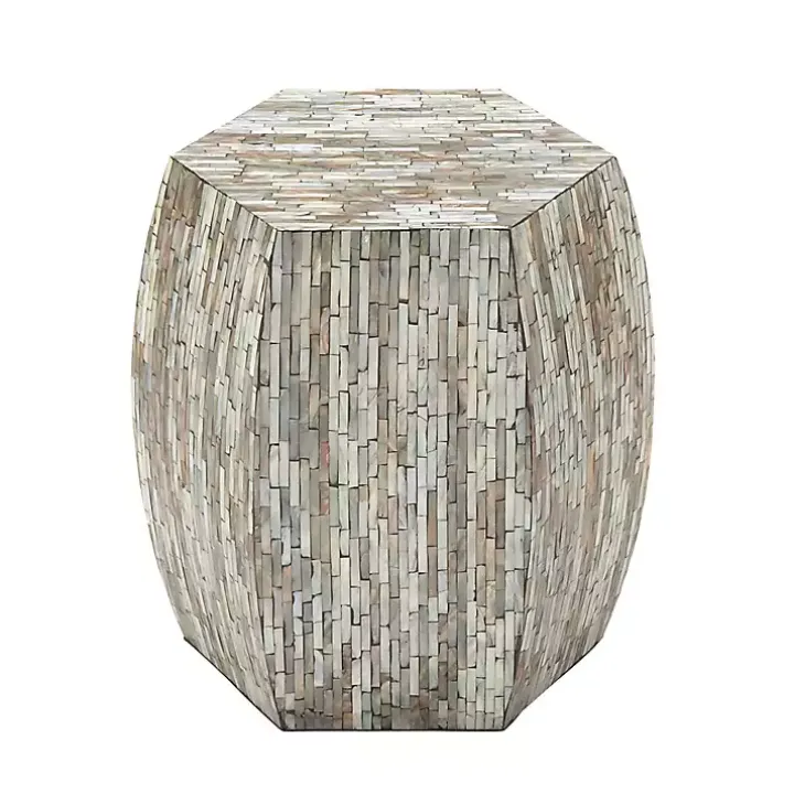 Mussel Shell Hexagonal Accent Table