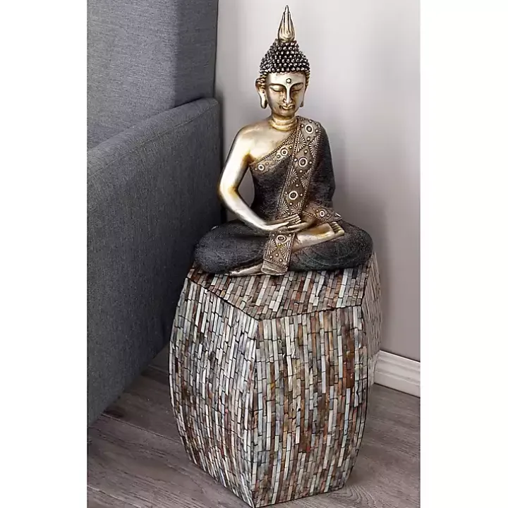 Mussel Shell Hexagonal Accent Table