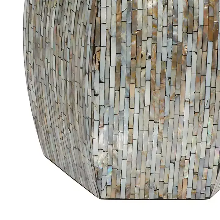 Mussel Shell Hexagonal Accent Table