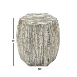 Mussel Shell Hexagonal Accent Table