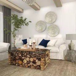 Mussel Shell Hexagonal Accent Table