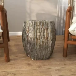 Mussel Shell Hexagonal Accent Table