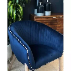 Nadia Navy Velvet Club Chair