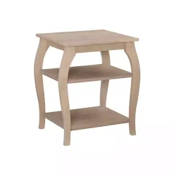 Natural Prismatic Wood Accent Table