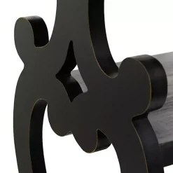 Natural and Black Wood 3-Tier Console Table