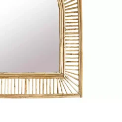 Natural Cane Arched Wall Mirror