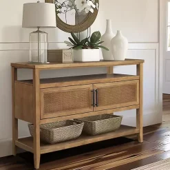 Natural Cane Martha Sterwart Console Table