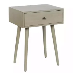 Natural Gray Wood 1-Drawer Arthur Accent Table