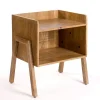Natural Mango Wood Cubby Side Table