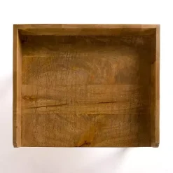 Natural Mango Wood Cubby Side Table